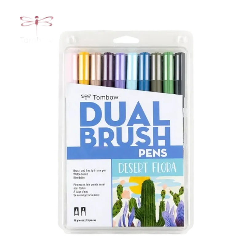 Tombow Dual Brush Pen 10 Color Set Desert Flora Multicolor