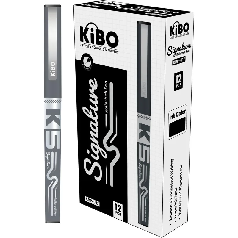 Kibo Roller Ball Pen Black KRP-017 1 Box (12 Piece)