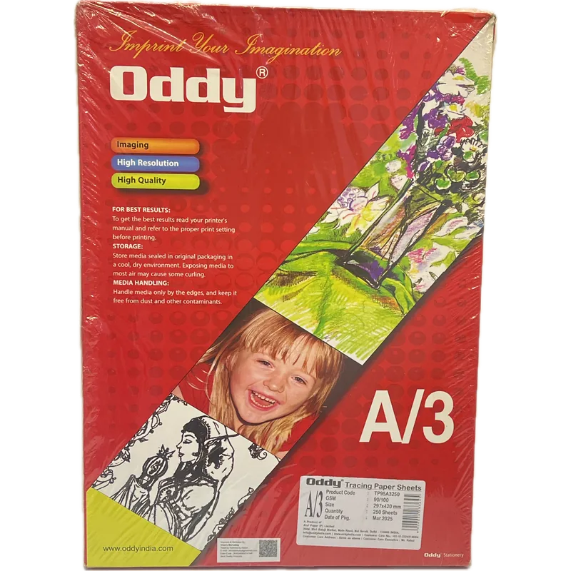 Oddy Tracing Paper Sheets A3 White 250