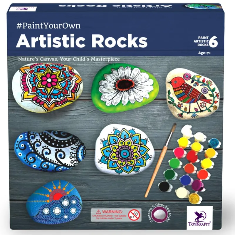 Toykraft Artistic Rock Painting Kit Multicolor