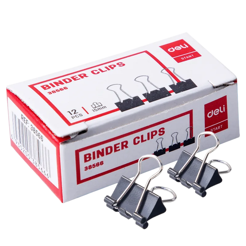 Deli Binder Clips 51 mm 1 Box Black