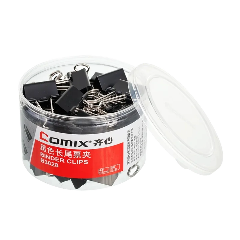 Comix Binder Clips 25mm 1 Box Black