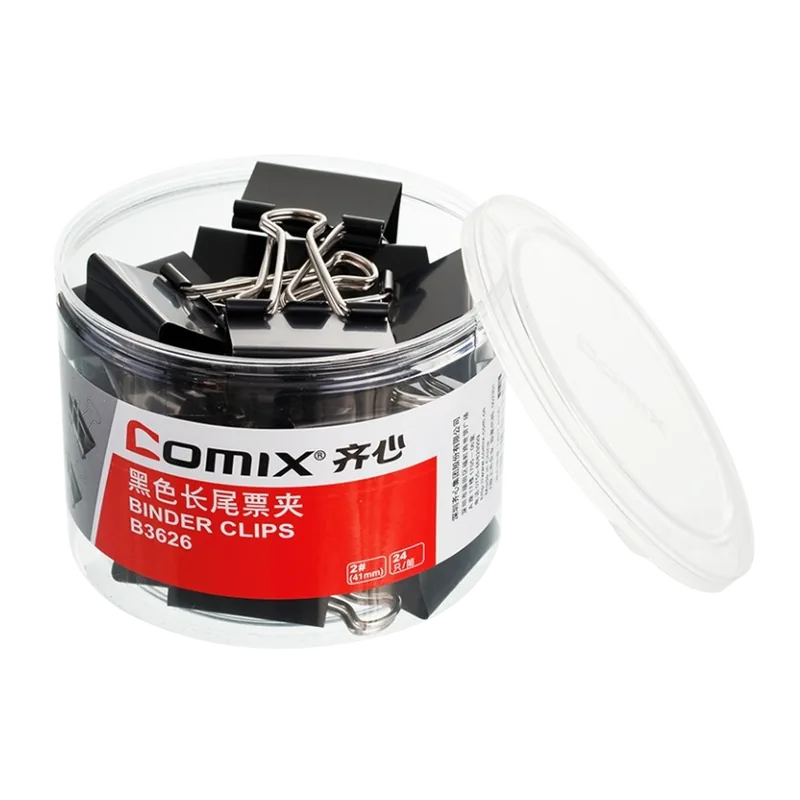 Comix Binder Clips 41mm 1 Box Black