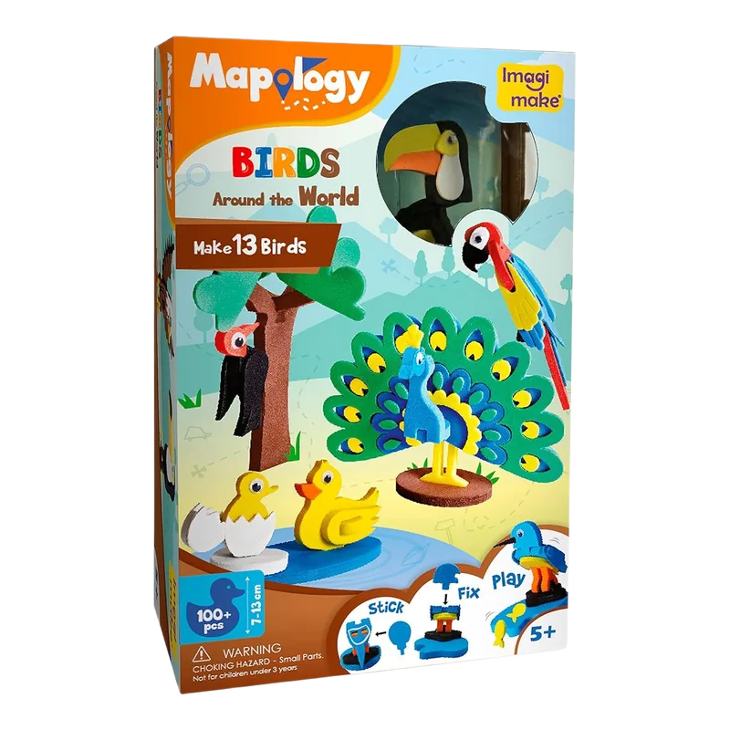 Imagimake Worldwide Puzzle Birds Multicolor