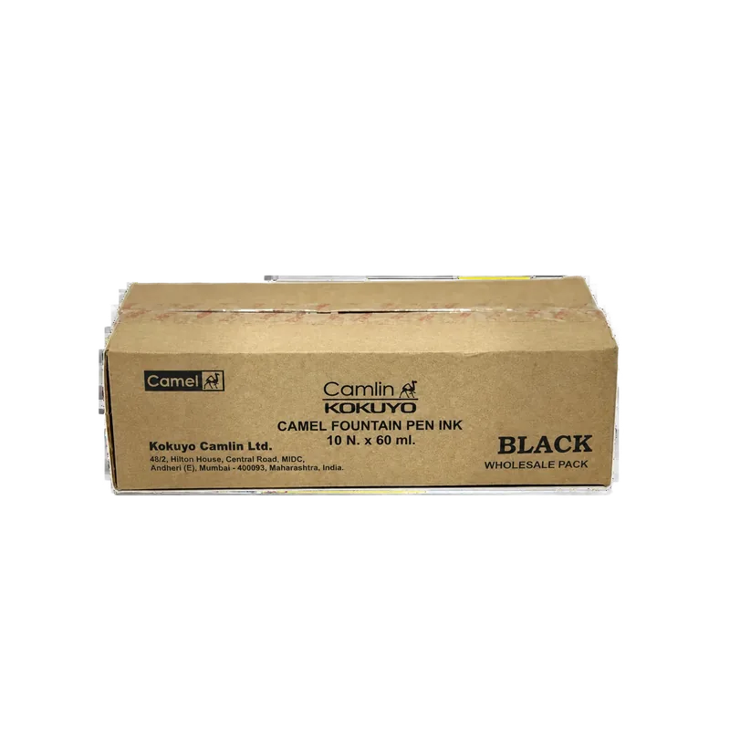 Camel Fountain Pen Ink Black 10 Piece