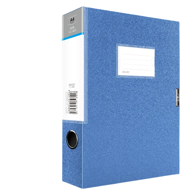 Deli Box File Blue A4