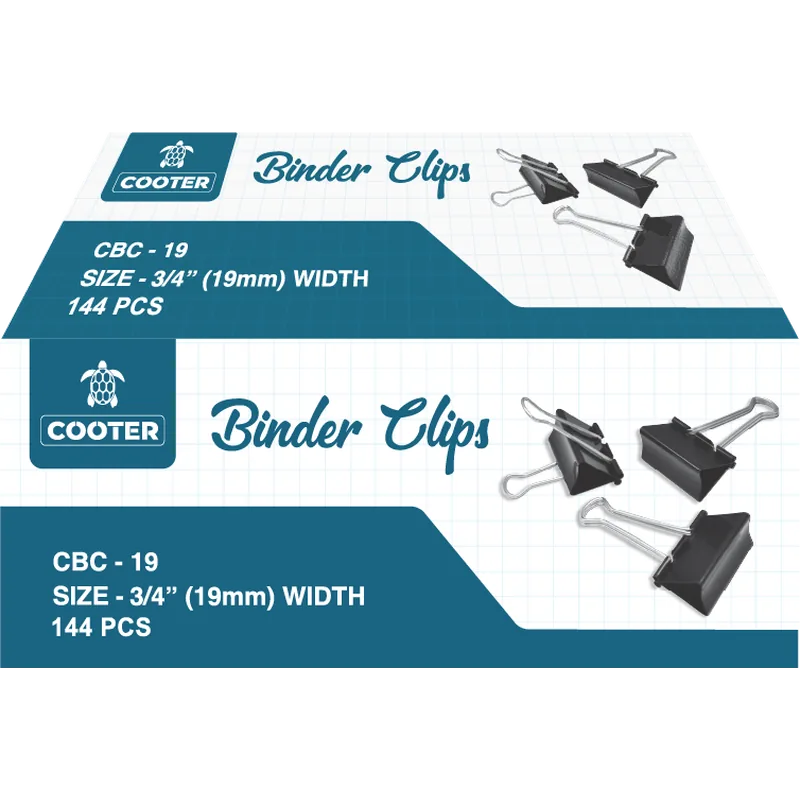 Cooter Binder Clip 19 mm 1 Box (12 Pcs)