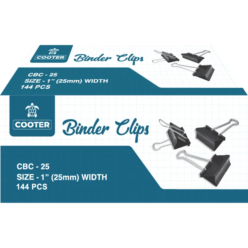 Cooter Binder Clip 25 mm 1 Box (12 Pcs)
