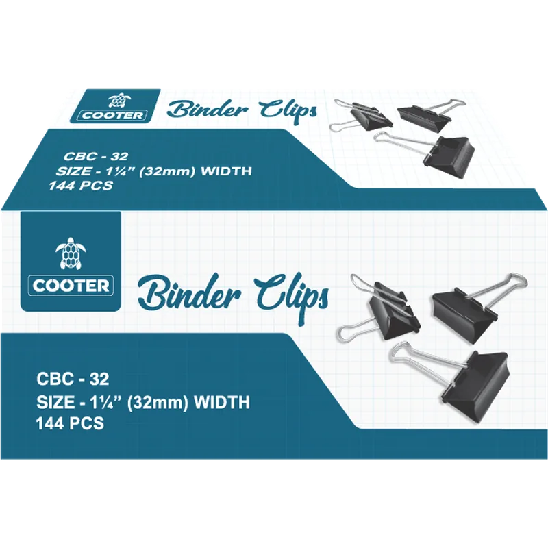 Cooter Binder Clip 32 mm 1 Box (12 Pcs)