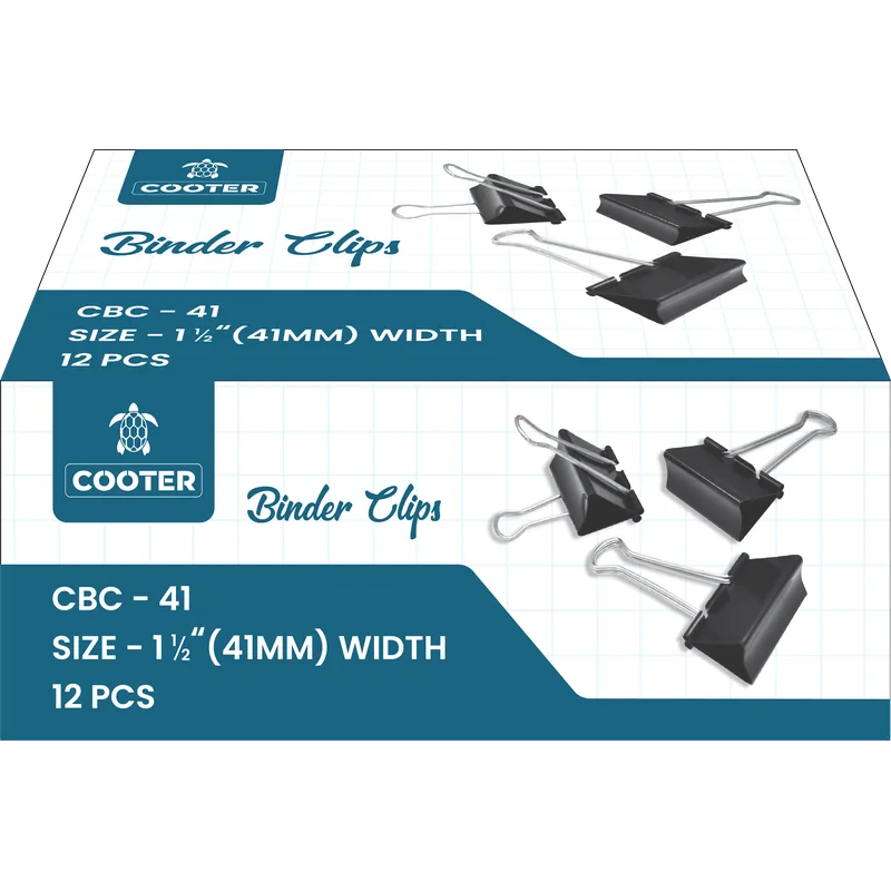 Cooter Binder Clip 41 mm 1 Box (12 Pcs)