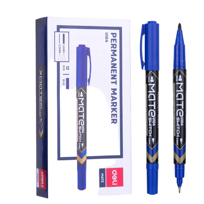 Deli Permanent CD Marker Blue 1 Pack