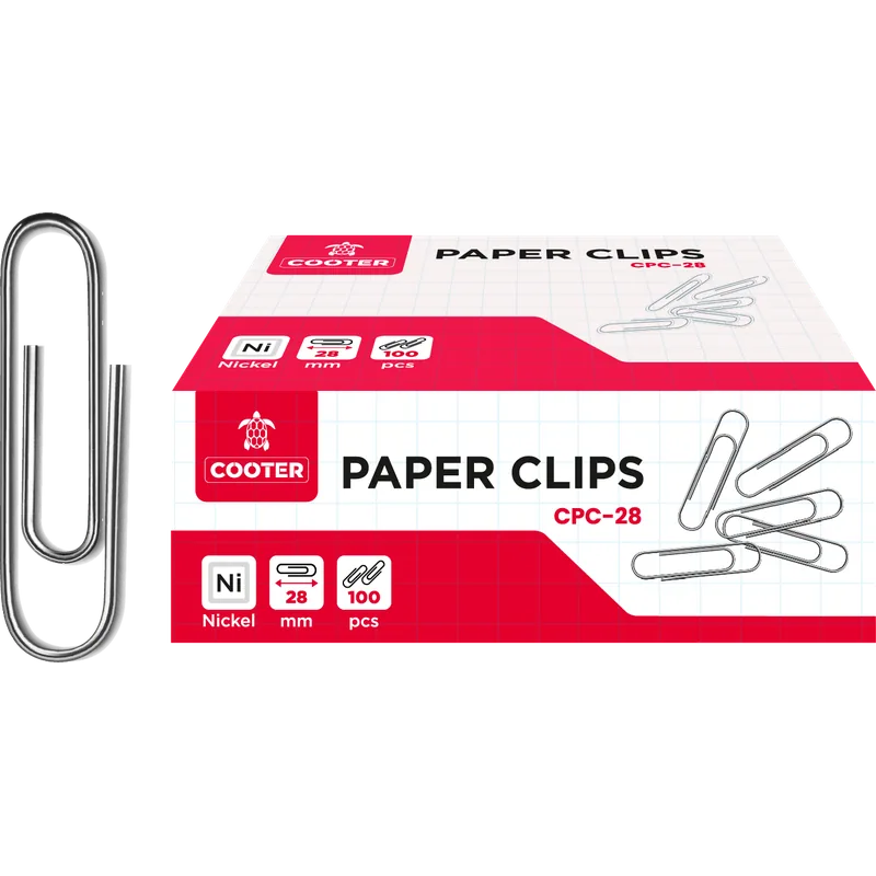 Cooter Paper Clip 1 Box (100 Pcs) 28 mm