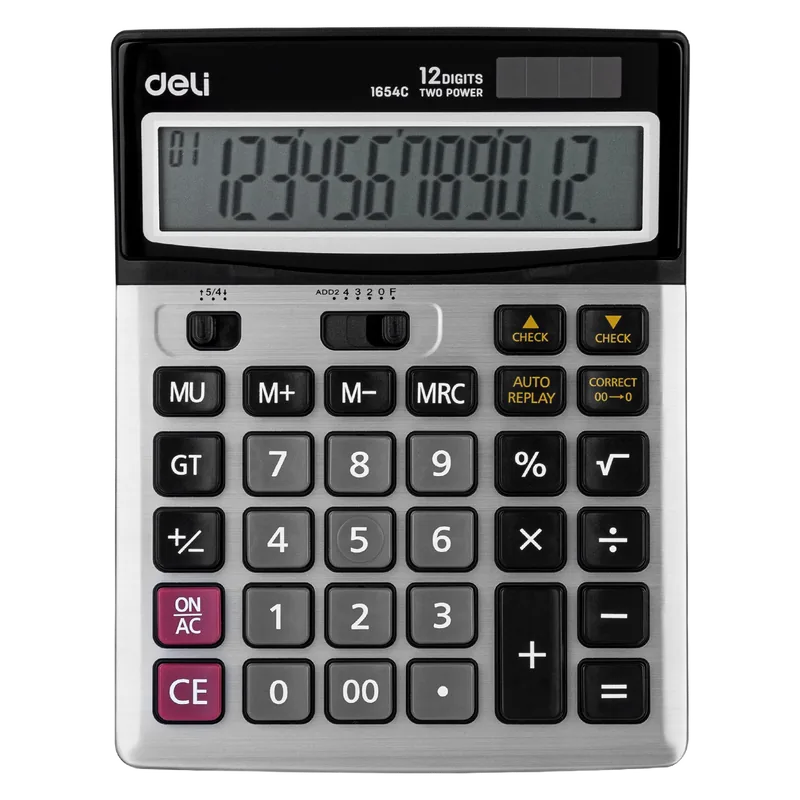Deli Calculator E1654C Silver