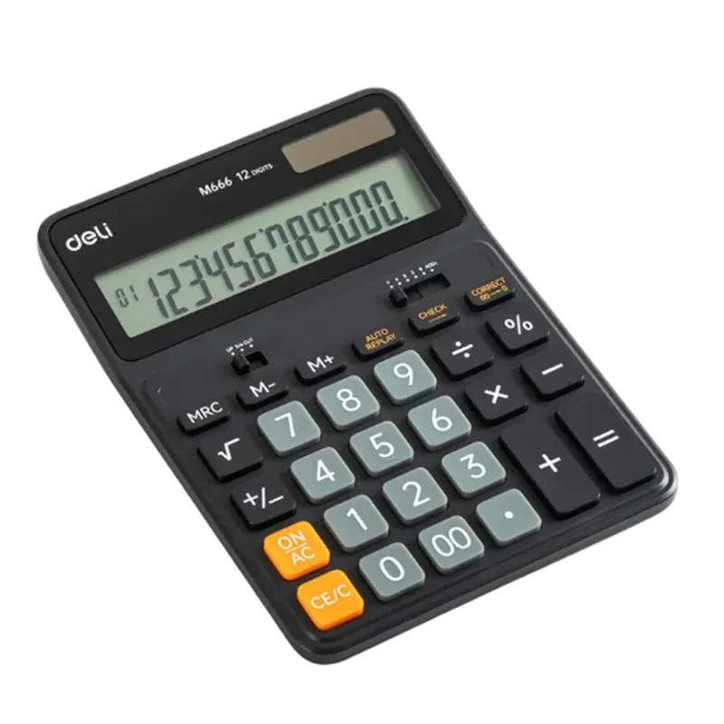Deli Calculator EM666 Black