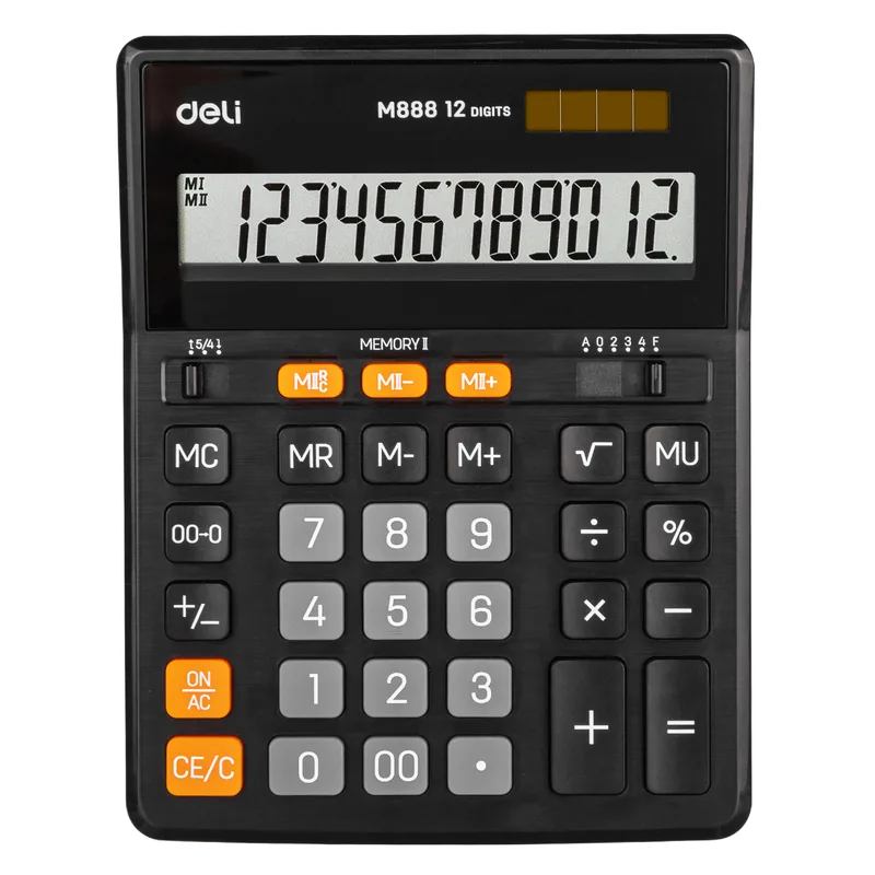 Deli Calculator EM888 Black
