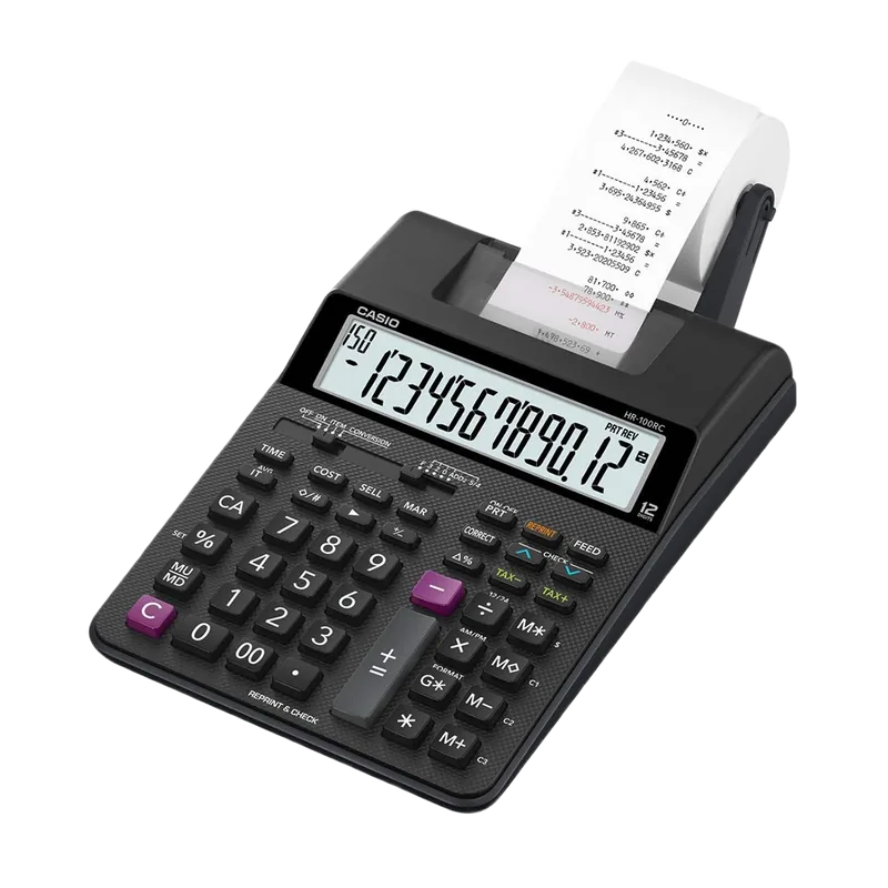 Casio Calculator HR-100RC Black