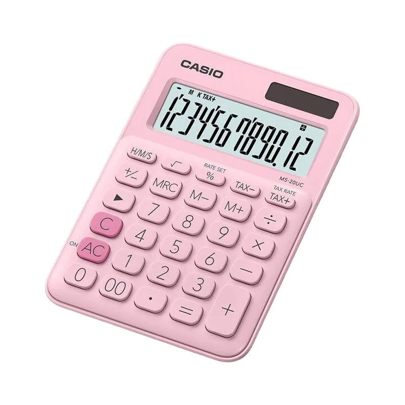 Casio Calculator MS-20UC Pink