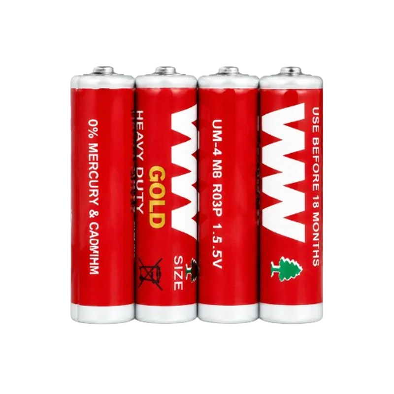 WW Gold Heavy Duty Battery AA 1 Pack (4 Piece) AA (Big)