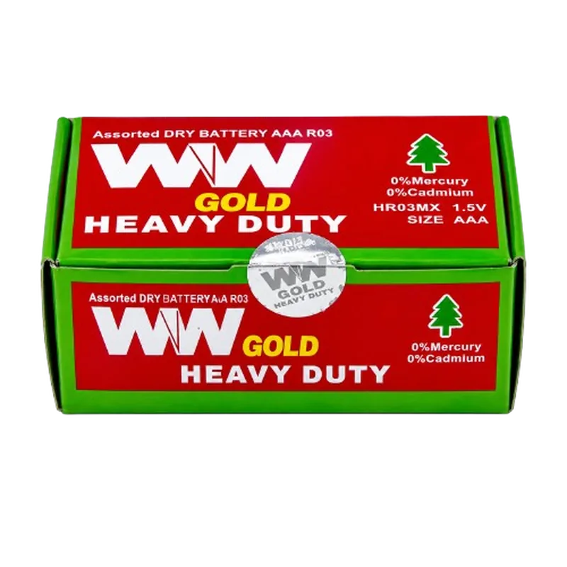 WW Gold Heavy Duty Battery AAA 1 Box (60 Piece) AAA (Small)