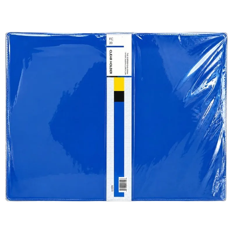 Clear Holder Files FC 20 Sheets Blue