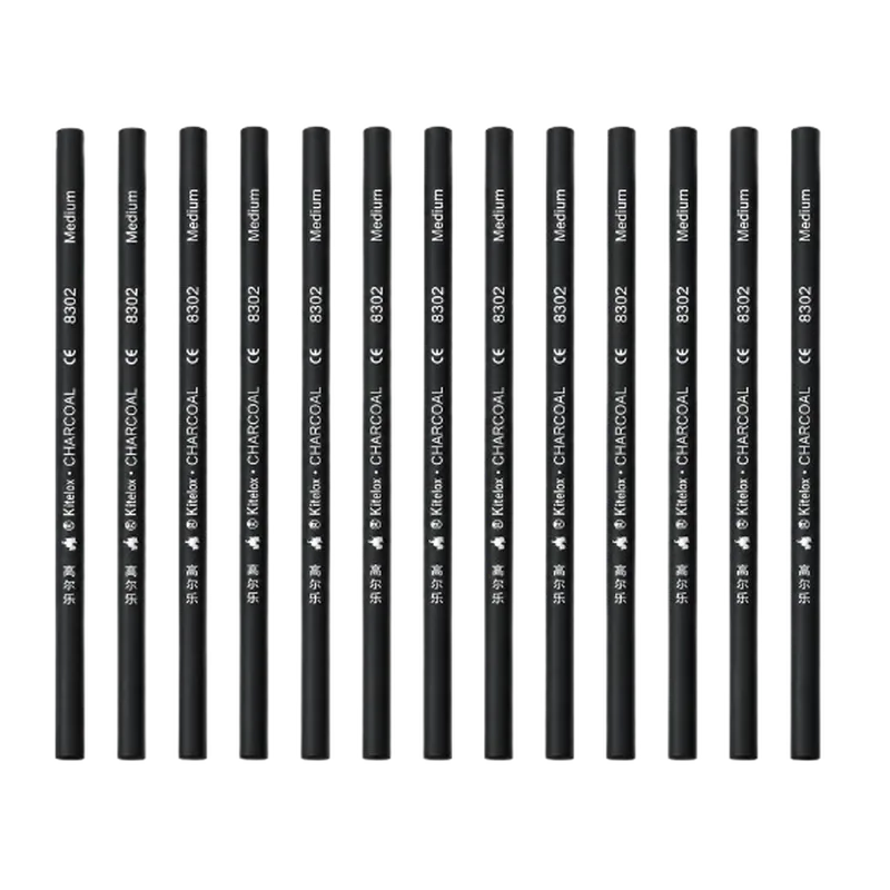 Charcoal Pencils Medium 1 Dozen