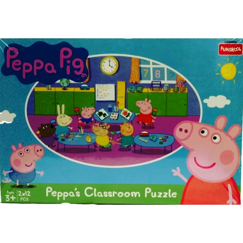 Funskool Peppa's Puzzles Classroom Puzzle Multicolor