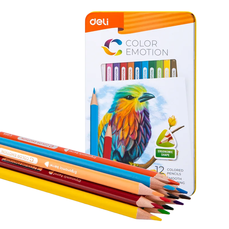 Deli Color Pencils 12 Colors 1 Pack Assorted