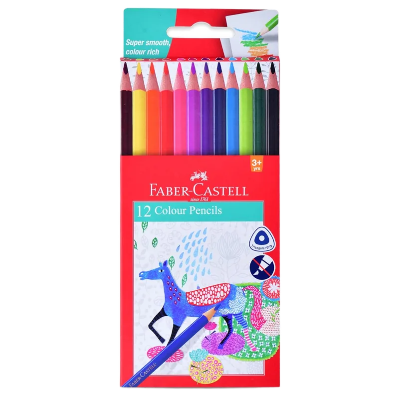 Faber Castell Colour Pencils 12 Shades 1 Pack Multicolor