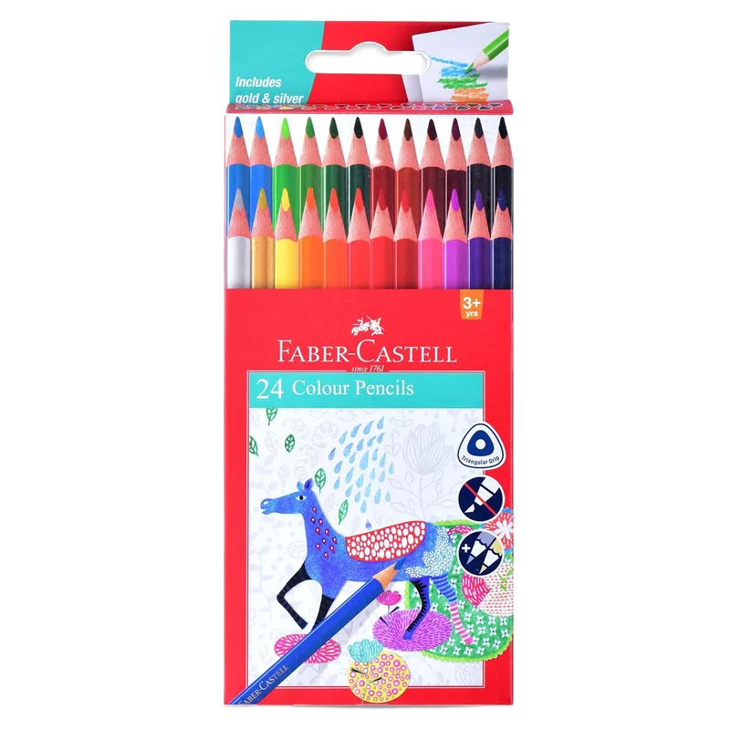 Faber Castell Colour Pencils 24 Shades 1 Pack Multicolor