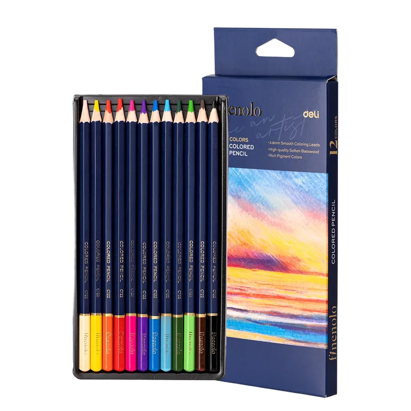 Deli Coloured Pencils EC131 12 Colors 1 Pack Assorted