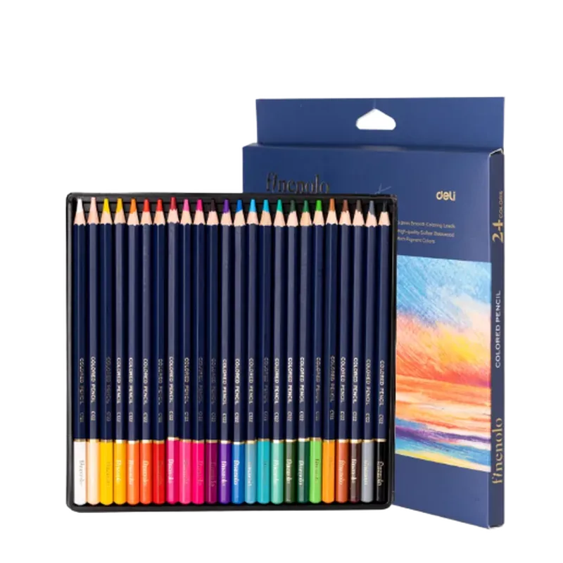 Deli Coloured Pencils EC131 24 Colors 1 Pack Assorted