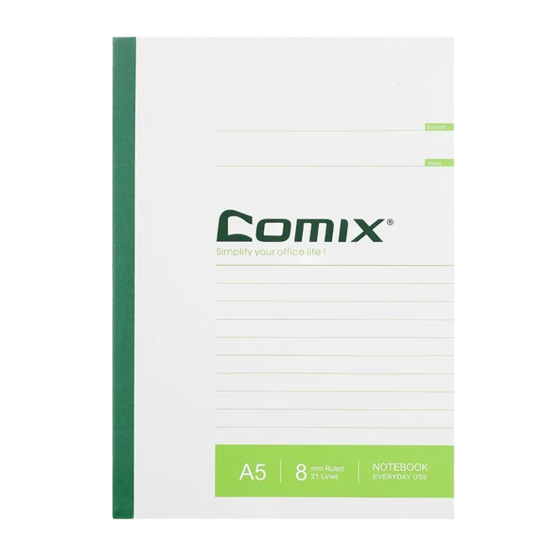 Comix Notebook A5 Green 160 Single Line