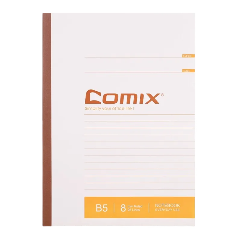 Comix Notebook B5 Yellow 160 Single Line