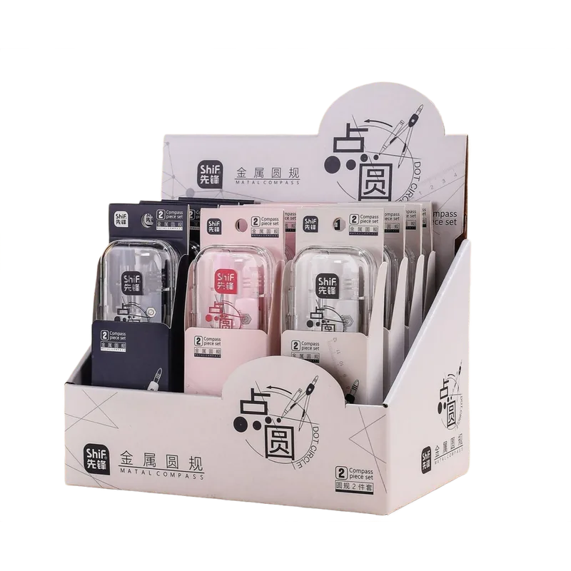 Shif Compass with Pencil and leads | 2 Piece Set | Non-Rusting Strong Material | For Students, School & Stationery | 1 Piece