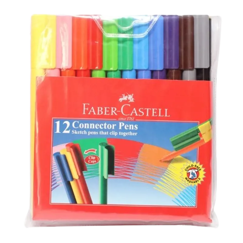 Faber Castell Connector Pens 12 Shades 1 Pack Multicolor