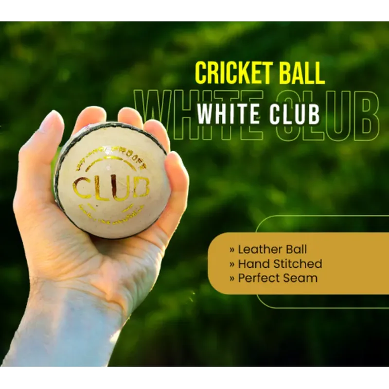 Prostar Leather Cricket Balls 2 Stitch Club 1 Pack White
