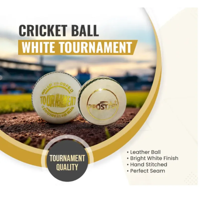 Prostar Leather Cricket Balls 4 Stitch Tournament 1 Pack White
