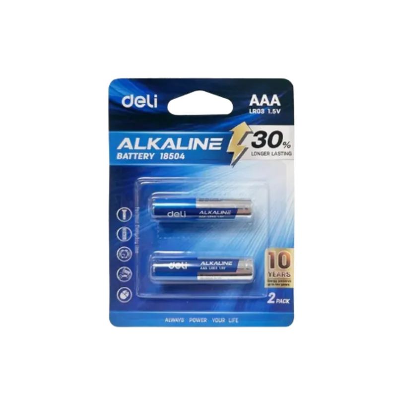 Deli Alkaline Battery AAA 1 Pack (2 Piece) AAA (Big)