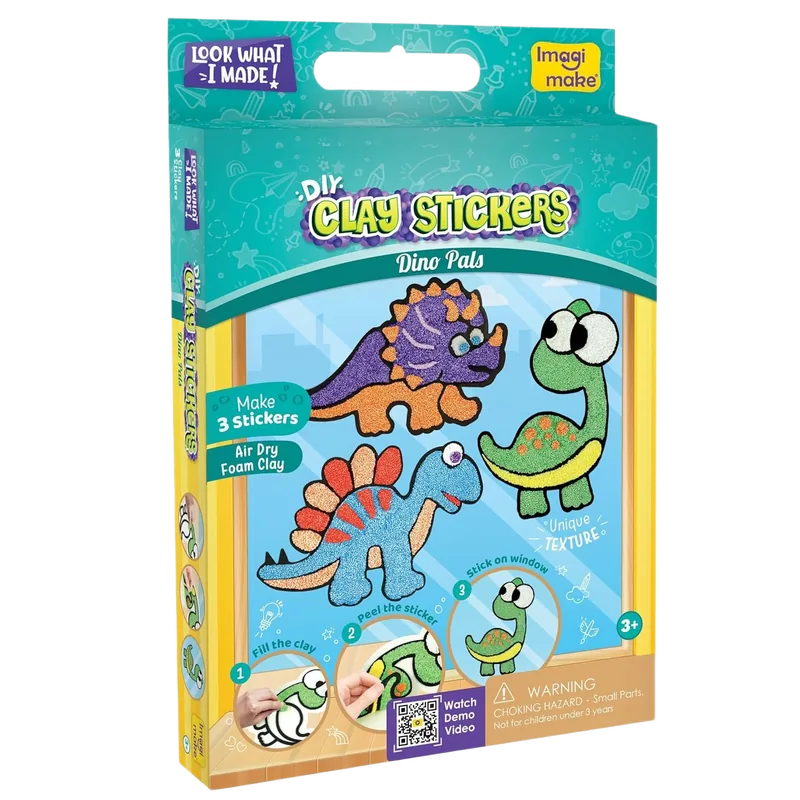 Imagimake Clay Sticker Dino Pals Multicolor