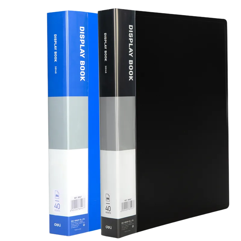 Deli Display File 40 Sheets A4 Black & Blue
