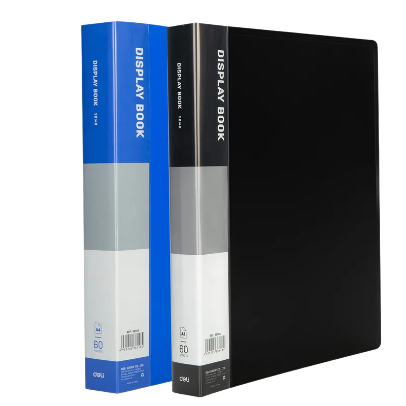 Deli Display File 60 Sheets A4 Black & Blue