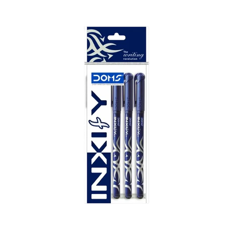 Doms Inxify Ball Pen Blue 1 Box