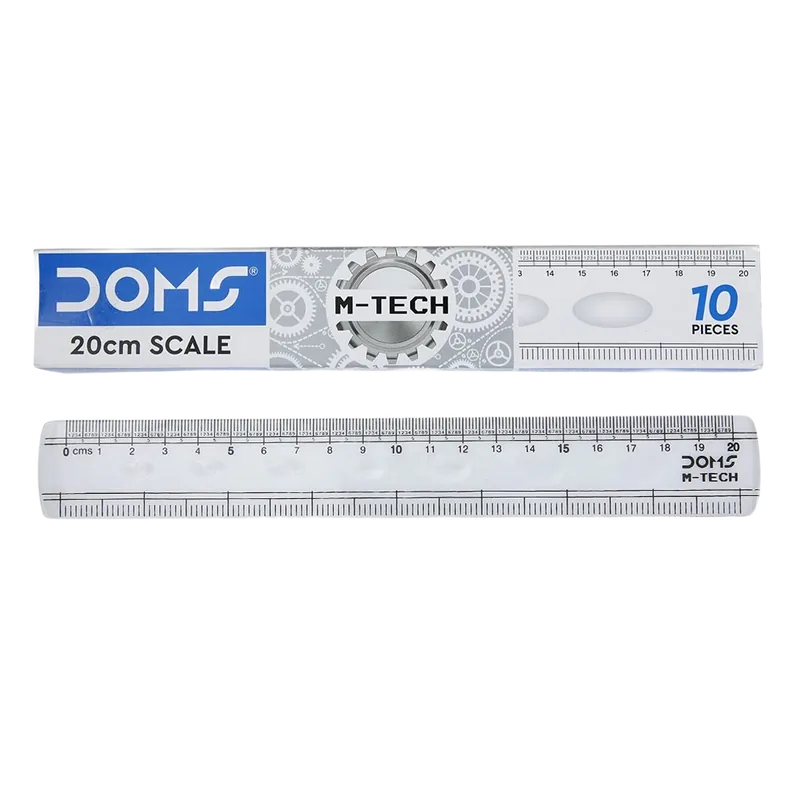 Doms M-Tech Slim Scale 20 cm 1 Pack Transparent