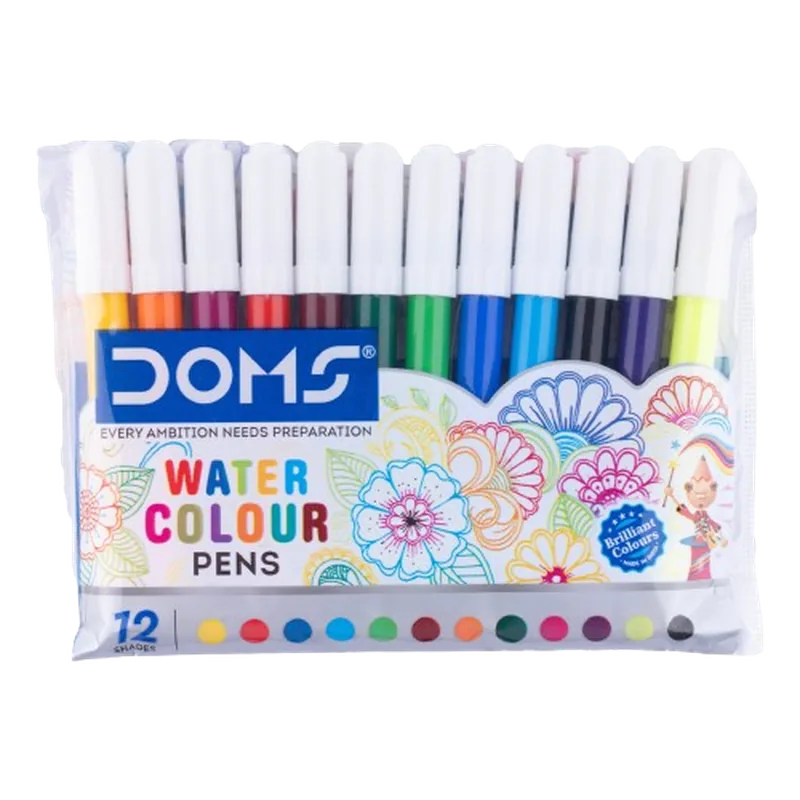 DOMS Water Colour Pens Half (No.3497) 1 Pack