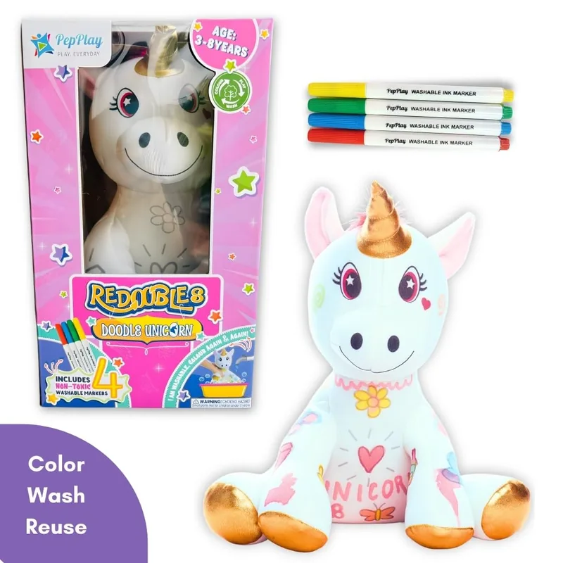 PepPlay Reusable Doodle Unicorn Multicolor