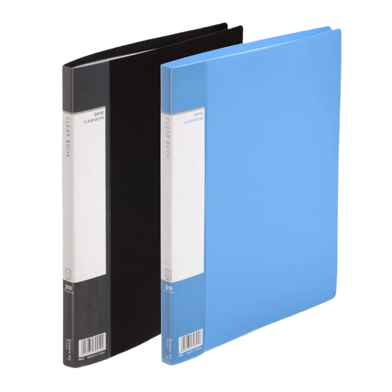 Comix Economical Display Book 20 Pocket Blue A4