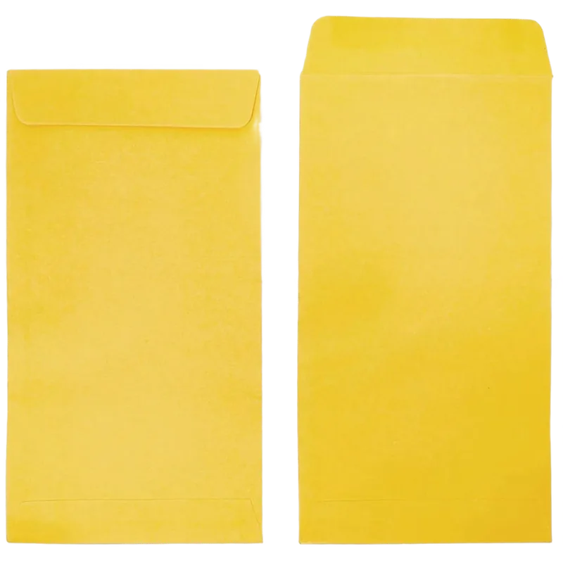 Paper Envelope 9 x 4 Inch Golden 50 Pieces