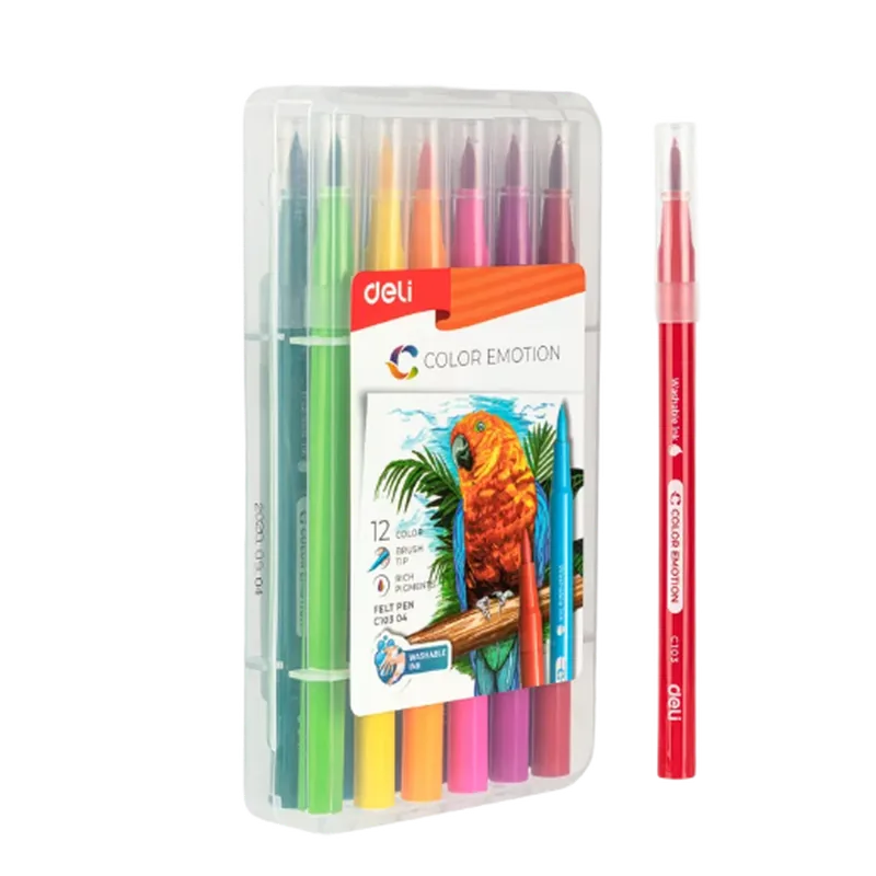 Deli Felt Pen Tube 1 Pack Assorted