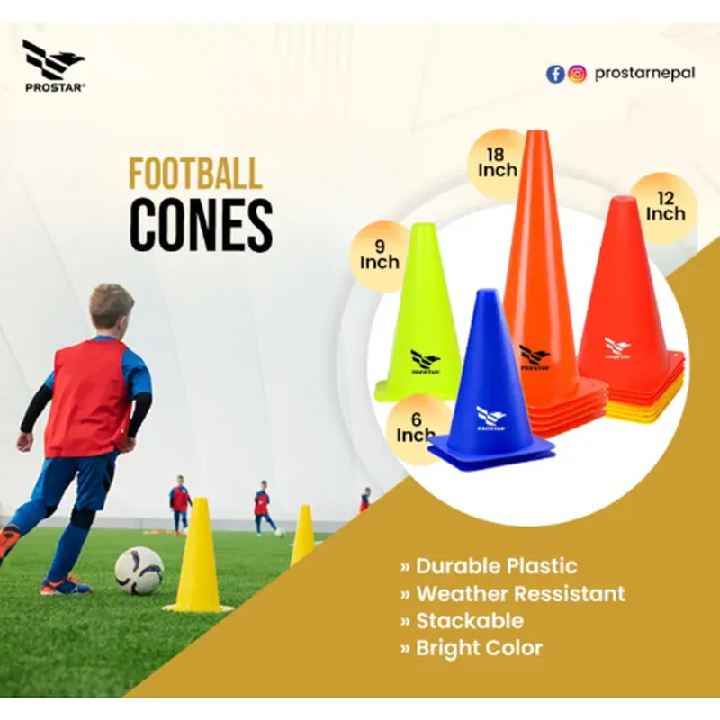 Prostar Football Cone 18 Inch Multicolor