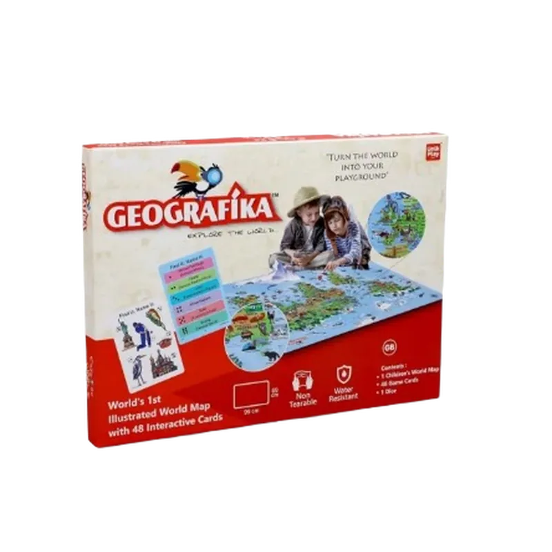 UnikPlay Geografika World Map Game Multicolor